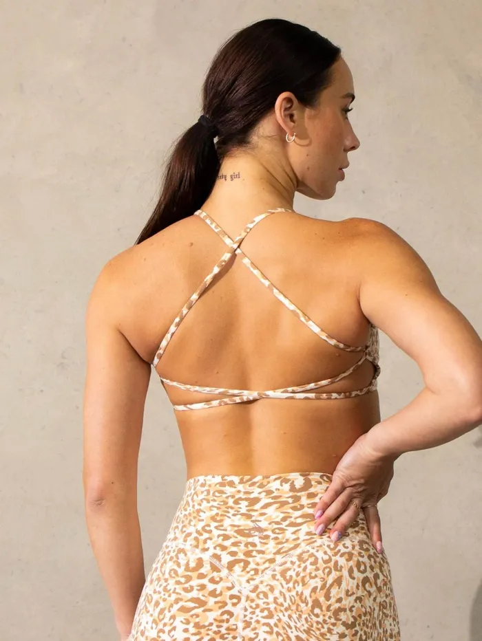 Empower Sports Crop 8211 Vanilla Leopard Women Ryderwear Sports Bras