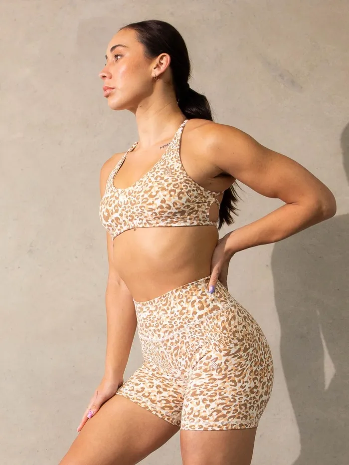Empower Sports Crop 8211 Vanilla Leopard Women Ryderwear Sports Bras