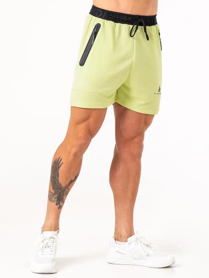 Energy Mesh Shorts 8211 Lime Men Ryderwear Gym Shorts
