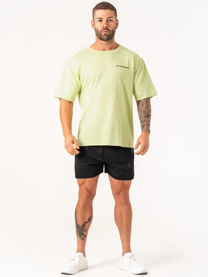 Energy Oversized TShirt 8211 Lime Men Ryderwear TShirts