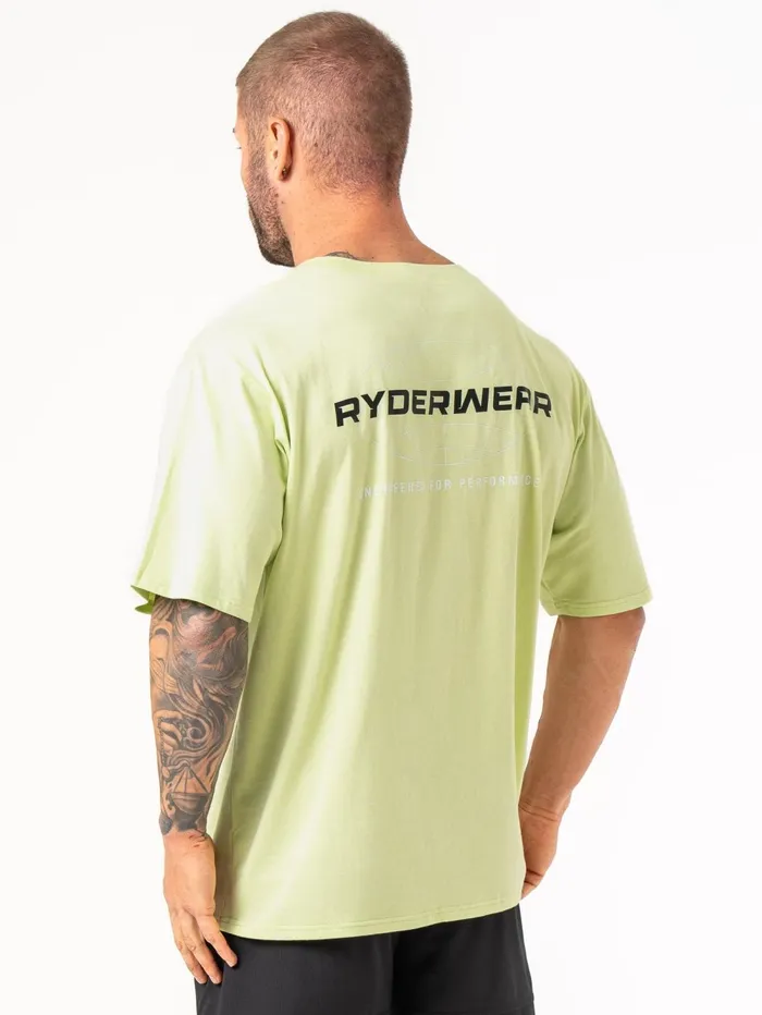 Energy Oversized TShirt 8211 Lime Men Ryderwear TShirts