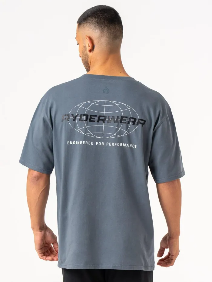 Energy Oversized TShirt 8211 Petrol Men Ryderwear TShirts