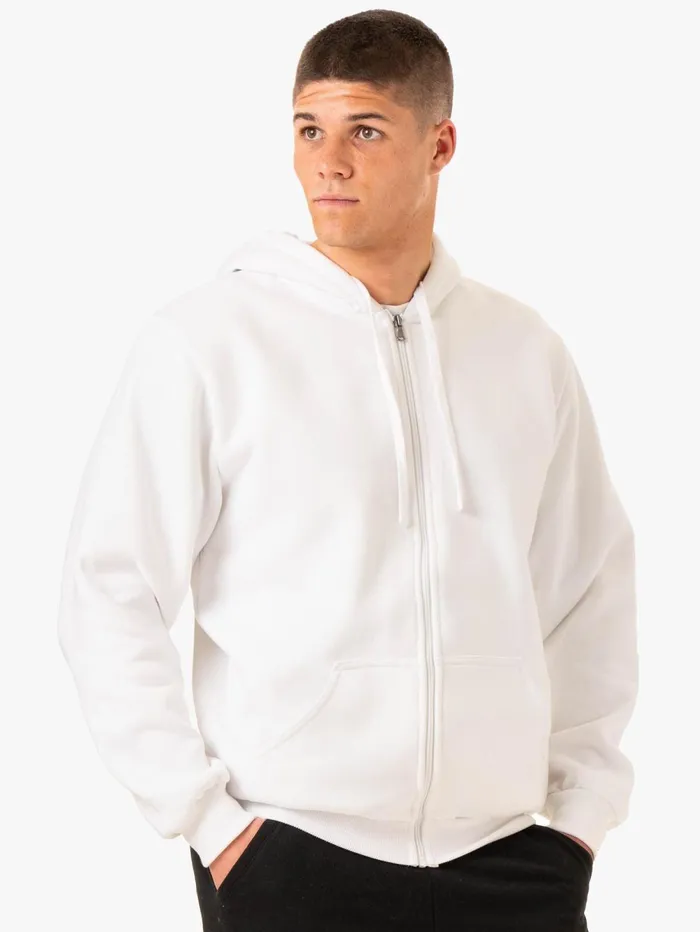 Essential Zip Up Jacket 8211 White Men Ryderwear Jackets