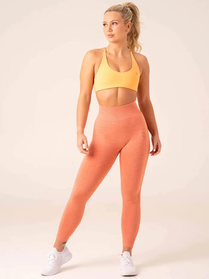 Evolve Seamless Leggings 8211 Orange Marl Women Ryderwear Leggings