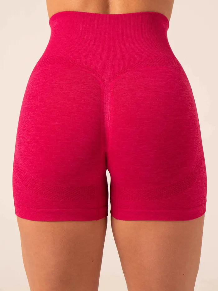 Evolve Seamless Shorts 8211 Berry Marl Women Ryderwear Gym Shorts