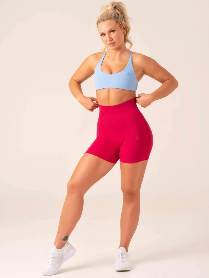 Evolve Seamless Shorts 8211 Berry Marl Women Ryderwear Gym Shorts