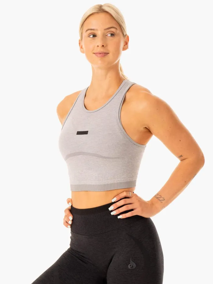 Excel Seamless Tank 8211 Grey Marl Women Ryderwear Tops
