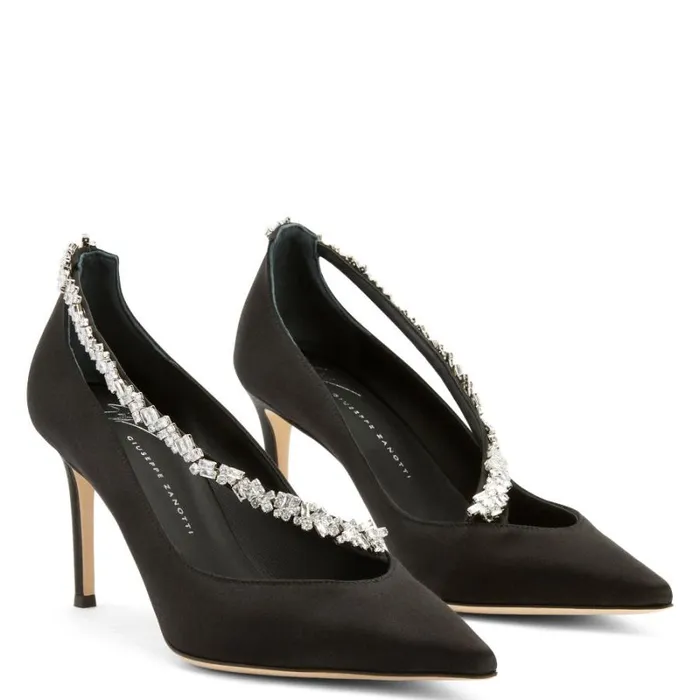 Filipa Crystal Black Women Giuseppe Zanotti Pumps
