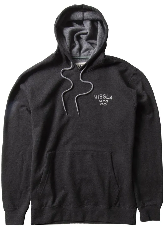 Fleece and Hoodies Men Vissla Coastal Eco Po Hoodie Black Heather 2 Fleece and Hoodies Men Vissla Coastal Eco Po Hoodie Black Heather 2