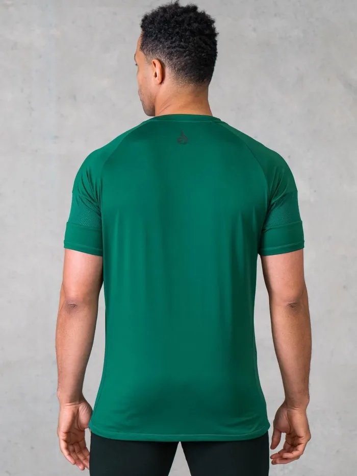 Flex Mesh TShirt 8211 Dark Green Men Ryderwear Tops