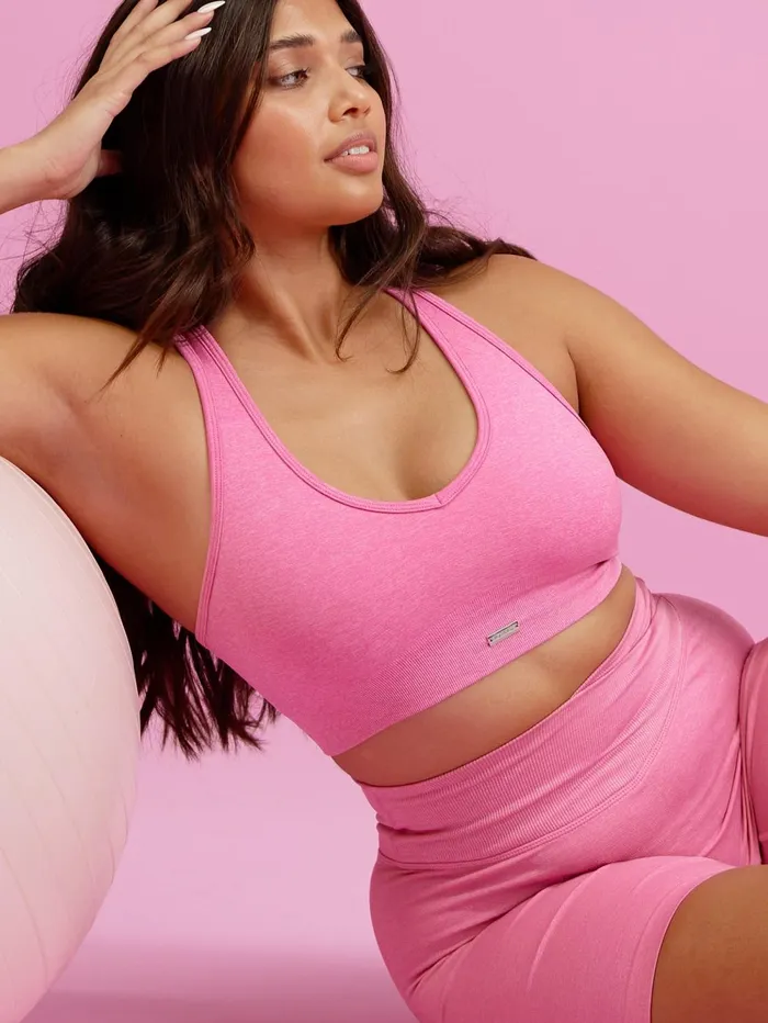 Focus Seamless Sports Bra 8211 Hot Pink Marl Women Ryderwear Sports Bras