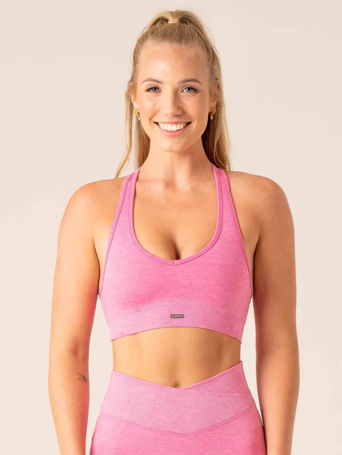 Focus Seamless Sports Bra 8211 Hot Pink Marl Women Ryderwear Sports Bras