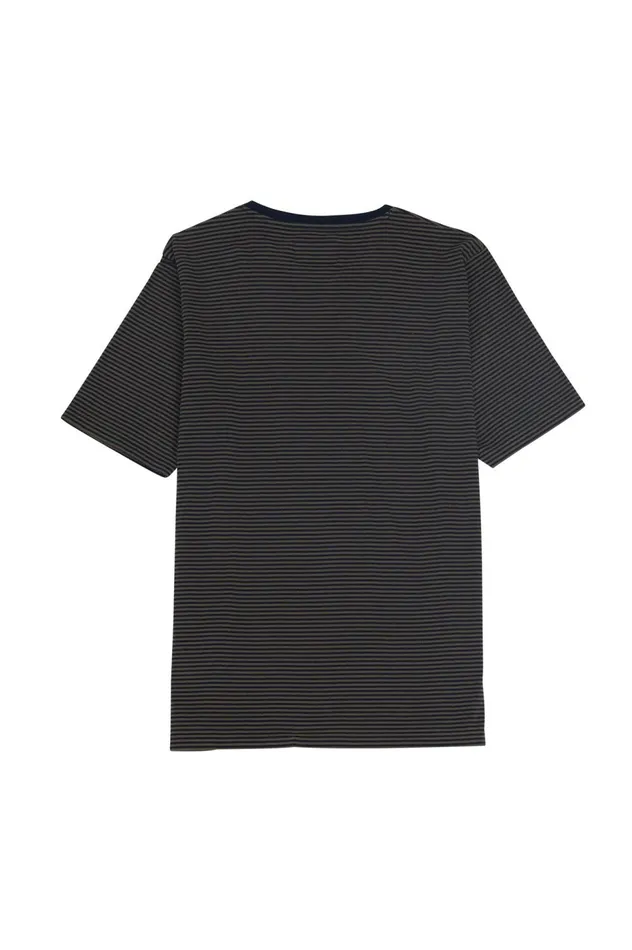 Folk Clothing 12151 Striped TShirt 8211 Navy Sage Mens TShirts