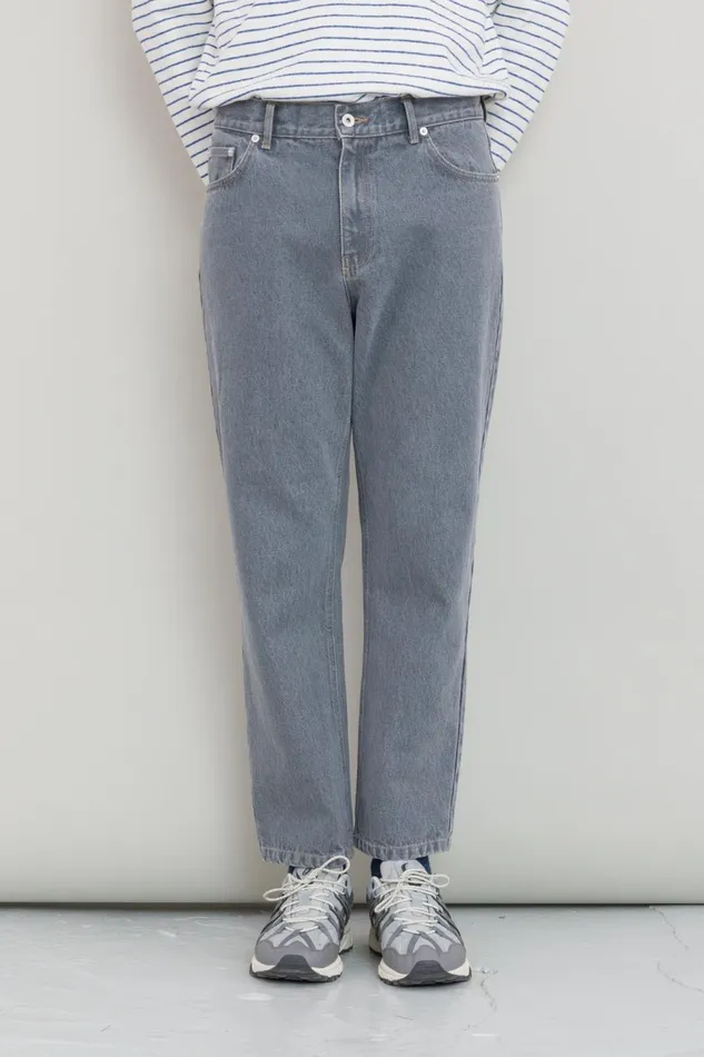 Folk Clothing 5 Pocket Trouser 8211 Silver Denim Mens Trousers
