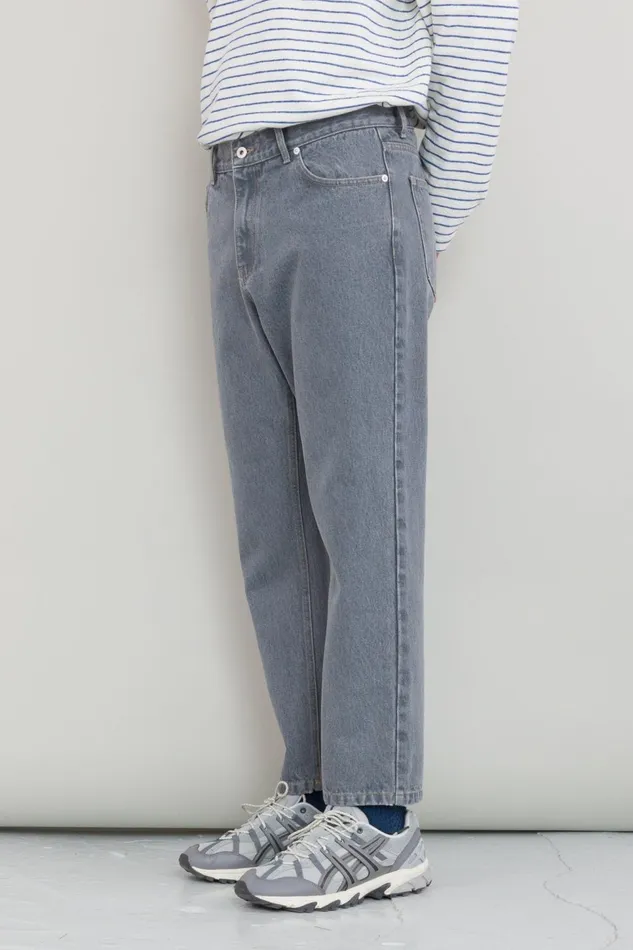 Folk Clothing 5 Pocket Trouser 8211 Silver Denim Mens Trousers