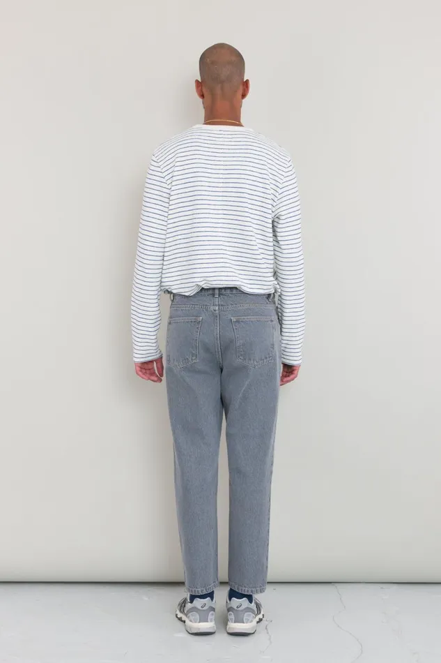 Folk Clothing 5 Pocket Trouser 8211 Silver Denim Mens Trousers