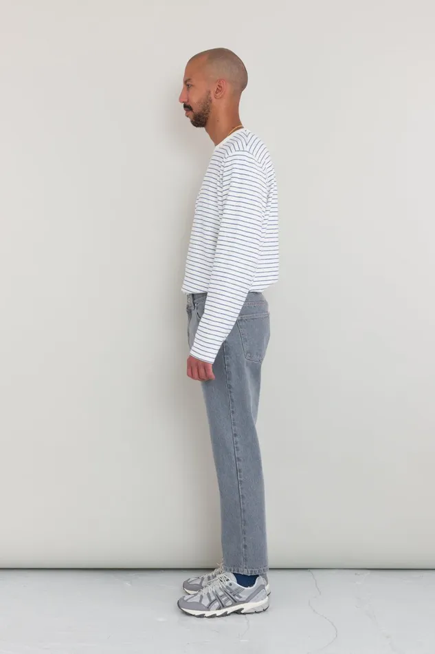 Folk Clothing 5 Pocket Trouser 8211 Silver Denim Mens Trousers