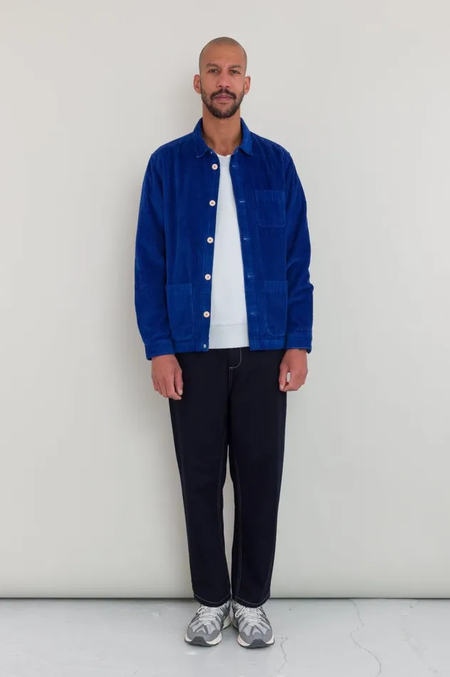 Folk Clothing Assembly Jacket 8211 Bright Blue Heavy Cord Mens Outerwear