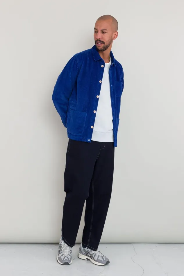 Folk Clothing Assembly Jacket 8211 Bright Blue Heavy Cord Mens Outerwear