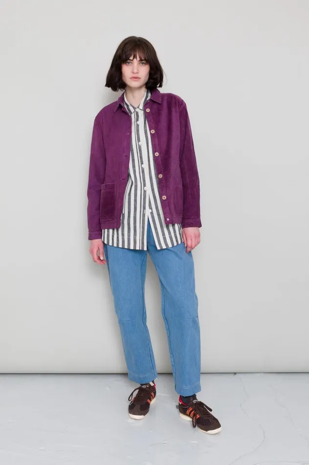 Folk Clothing Barrel Trousers 8211 Bleached Denim Womens Trousers