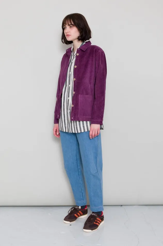 Folk Clothing Barrel Trousers 8211 Bleached Denim Womens Trousers
