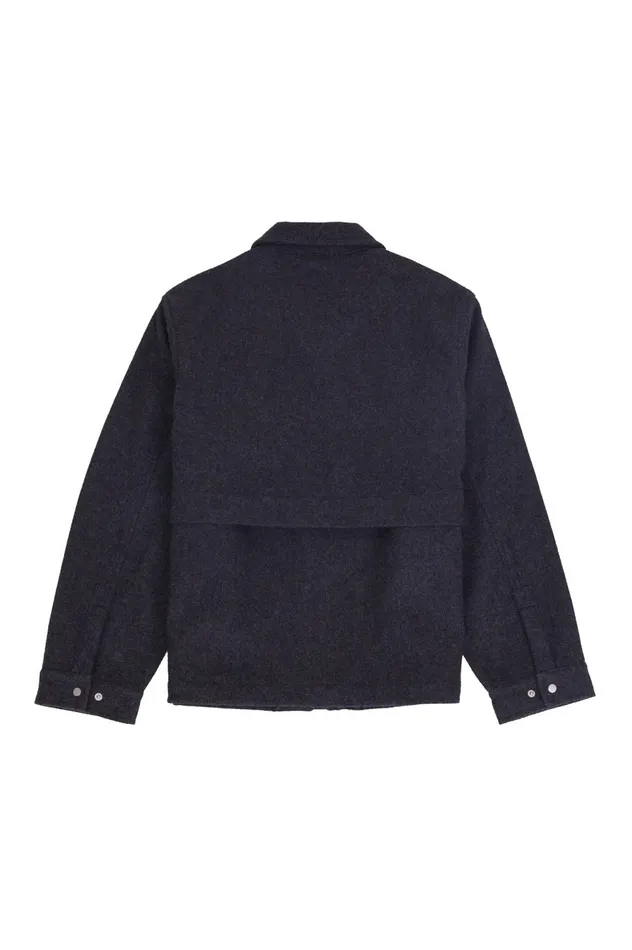 Folk Clothing Blouson 8211 Mid Grey Wool Womens Outerwear