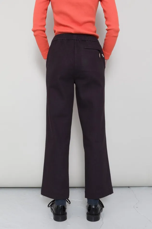 Folk Clothing Drawcord Signal Pant 8211 Soft Black Womens Trousers
