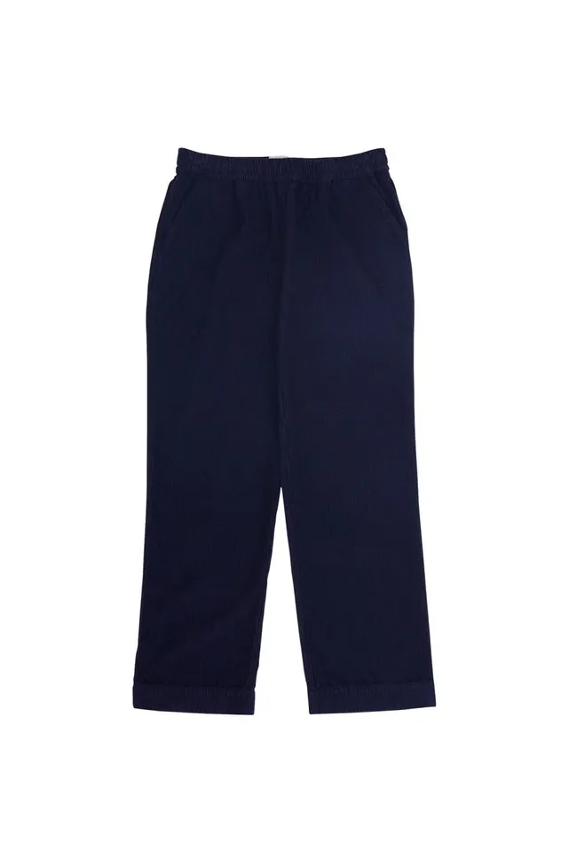Folk Clothing Drawcord Signal Pant 8211 Soft Navy Cord Womens Trousers