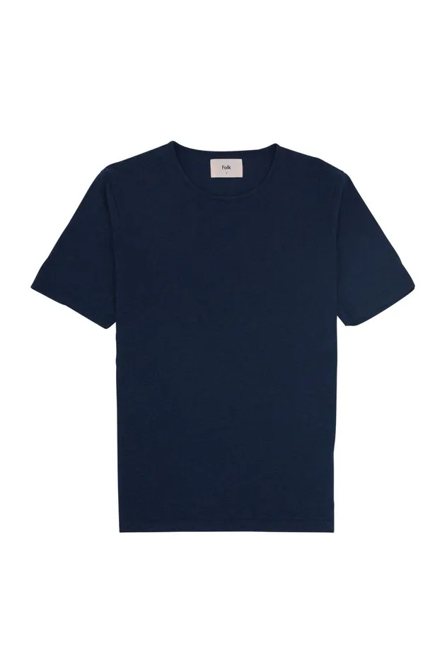 Folk Clothing Everyday TShirt 8211 Navy Melange Mens TShirts