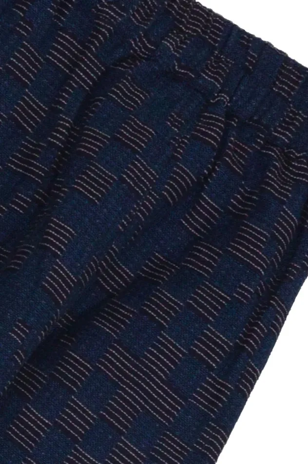 Folk Clothing Full Seam Skirt 8211 Indigo Broken Checkerboard Womens Skirts and Dresses