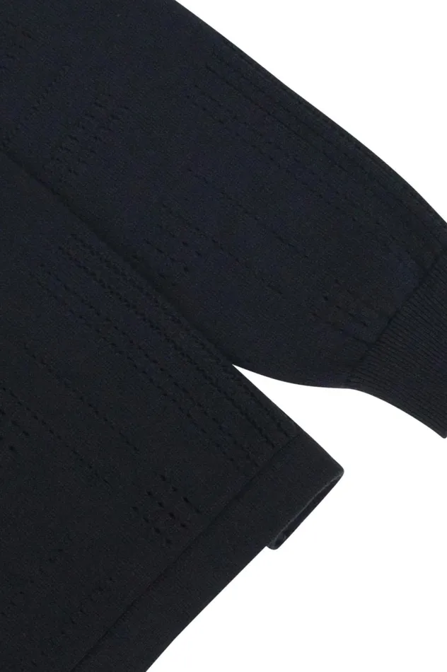 Folk Clothing Knitted Shirt 8211 Soft Black Mens Shirts