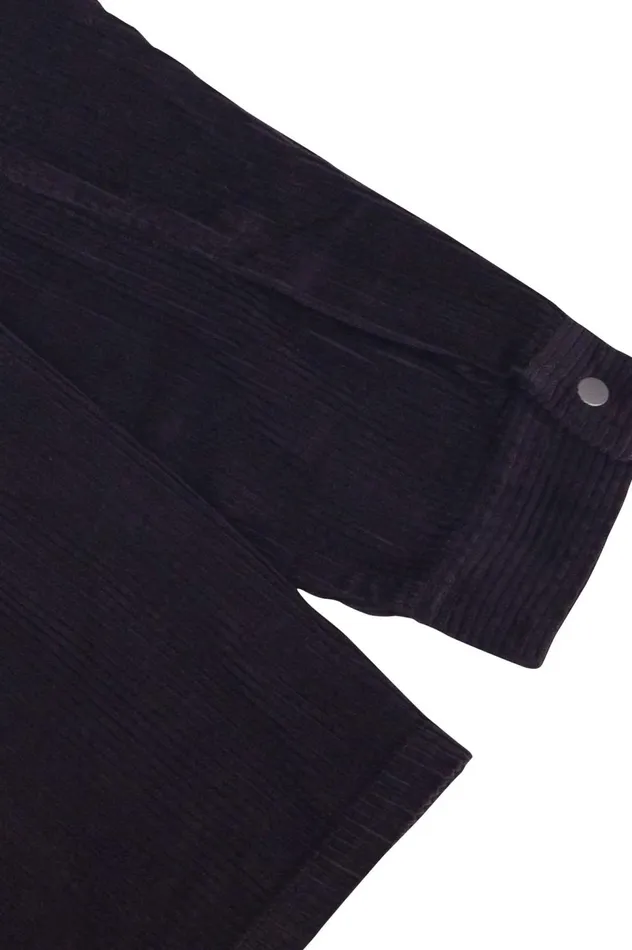 Folk Clothing Patch Overshirt 8211 Soft Black Heavy Cord Mens Shirts