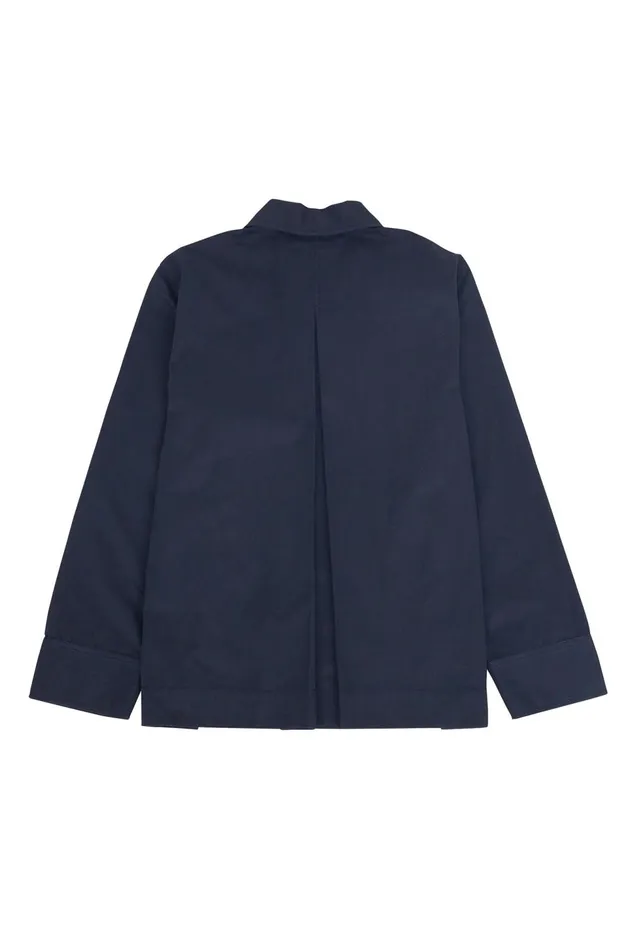 Folk Clothing Pleated Shirt 8211 Dark Navy Womens Shirting