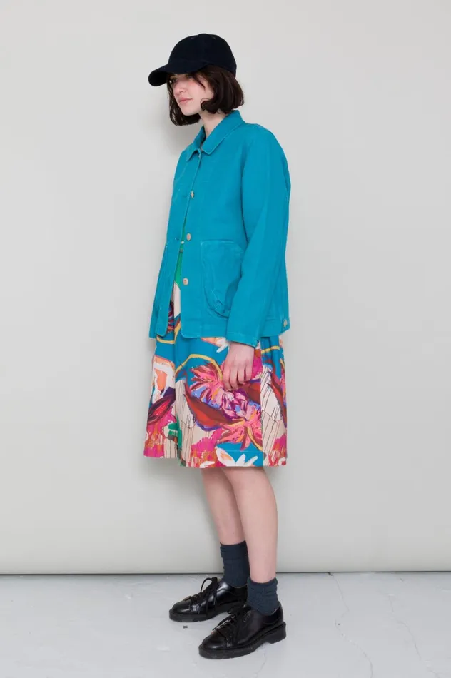 Folk Clothing Prism Jacket 8211 Verdigris Twill Womens Outerwear