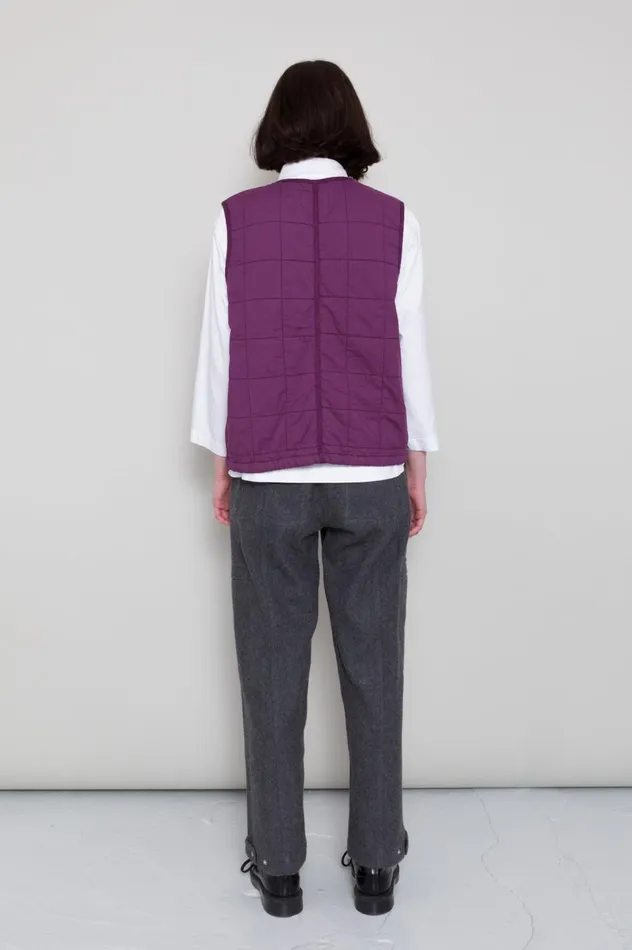 Folk Clothing Quilted Boxy Gilet 8211 Wine Womens Outerwear
