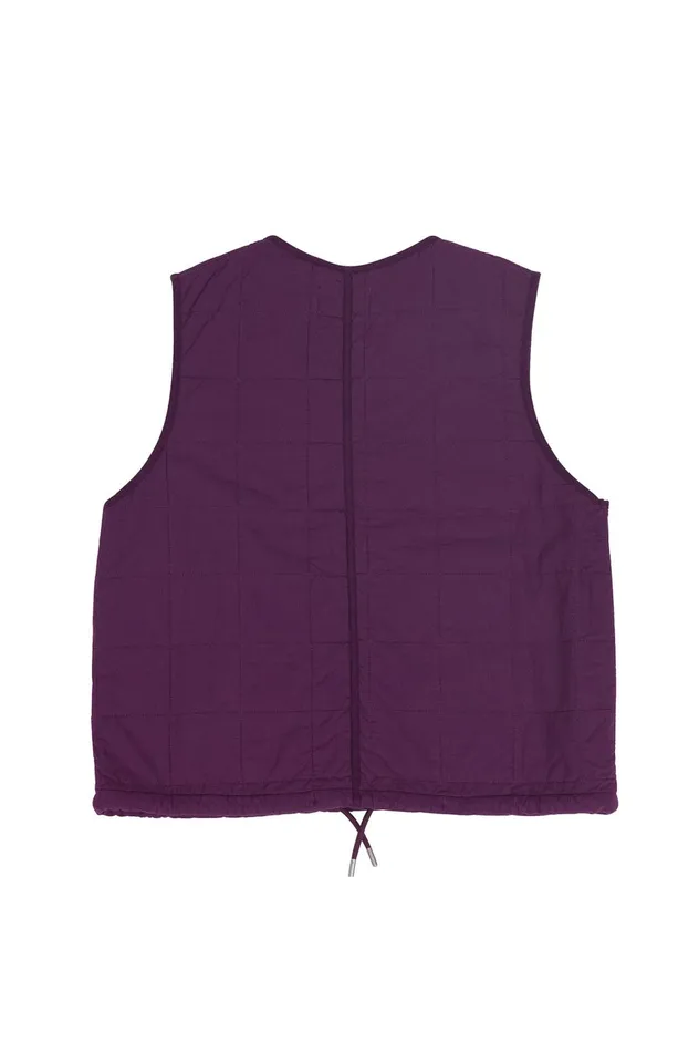 Folk Clothing Quilted Boxy Gilet 8211 Wine Womens Outerwear