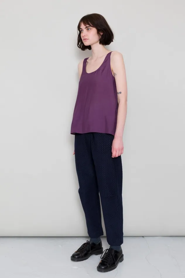 Folk Clothing Scoop Back Vest 8211 Wine Womens TShirts and Vests