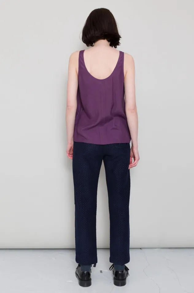 Folk Clothing Scoop Back Vest 8211 Wine Womens TShirts and Vests