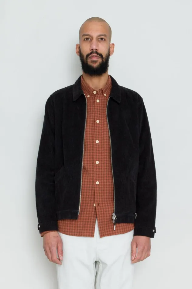 Folk Clothing Signal Blouson 8211 Soft Black Cord Mens Outerwear