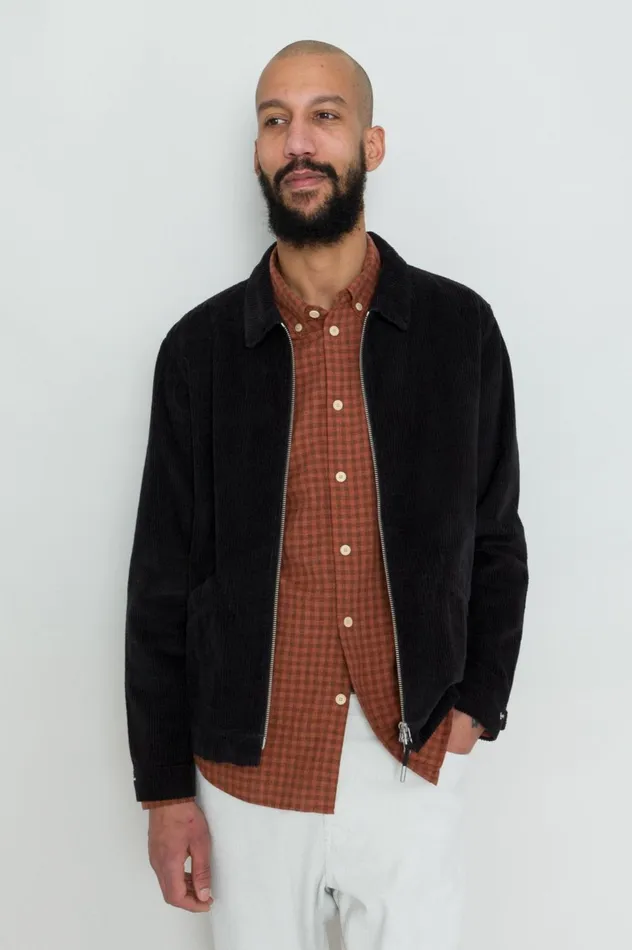 Folk Clothing Signal Blouson 8211 Soft Black Cord Mens Outerwear