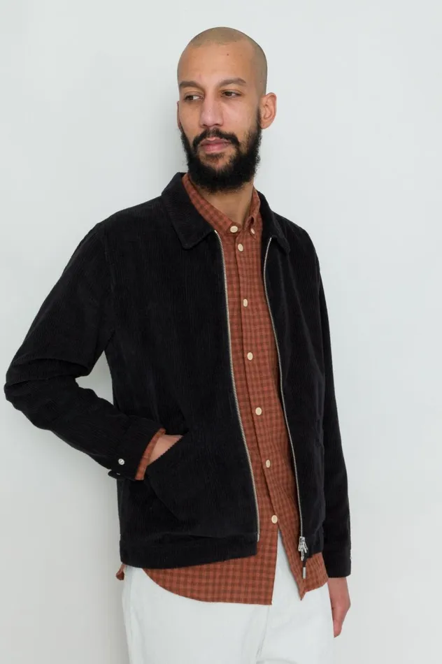 Folk Clothing Signal Blouson 8211 Soft Black Cord Mens Outerwear