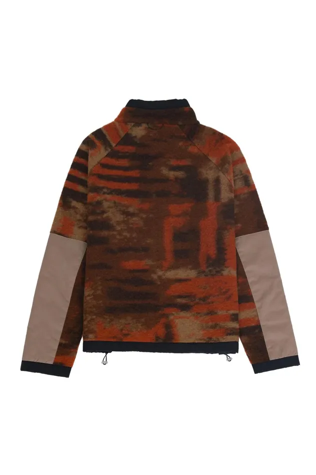 Folk Clothing Signal Fleece 8211 Rust Multi Jacquard Mens Outerwear