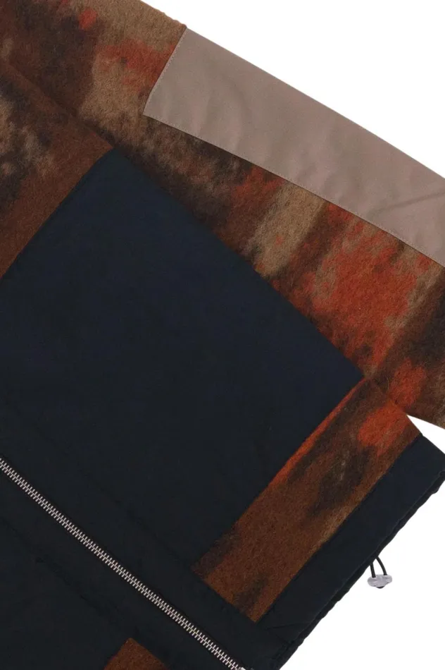 Folk Clothing Signal Fleece 8211 Rust Multi Jacquard Mens Outerwear