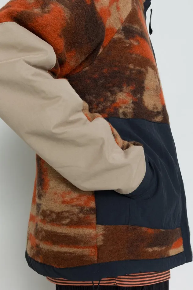 Folk Clothing Signal Fleece 8211 Rust Multi Jacquard Mens Outerwear