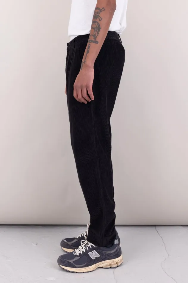 Folk Clothing Signal Pant 8211 Soft Black Cord Mens Trousers