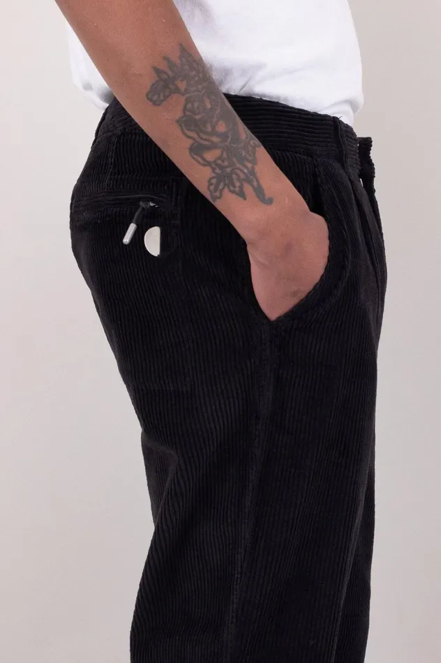 Folk Clothing Signal Pant 8211 Soft Black Cord Mens Trousers