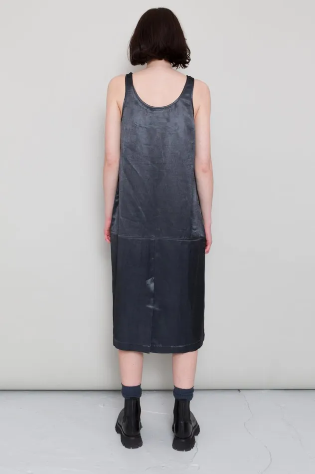 Folk Clothing Slip Dress 8211 Coal Satin Womens Skirts and Dresses