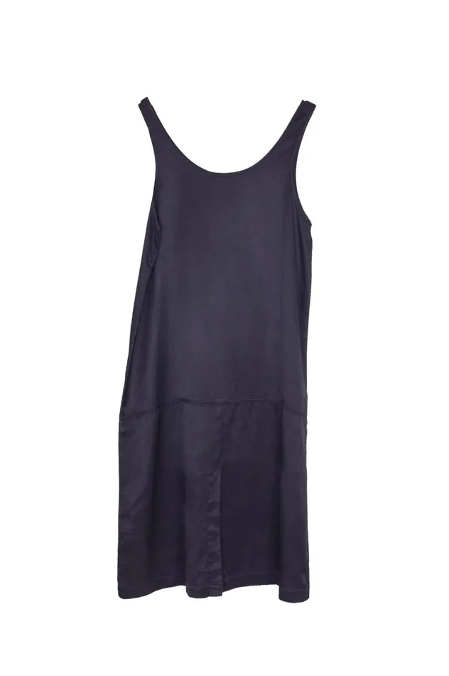 Folk Clothing Slip Dress 8211 Coal Satin Womens Skirts and Dresses