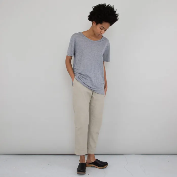 Folk Clothing Slouch TShirt 8211 Grey Melange Womens TShirts and Vests