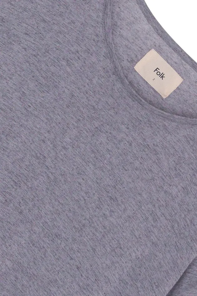 Folk Clothing Slouch TShirt 8211 Grey Melange Womens TShirts and Vests